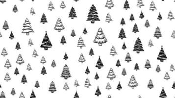 Christmas tree hand drawn illustrations. Vector. vector