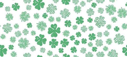 Clover set. Patrick's day. Hand drawn illustration. vector