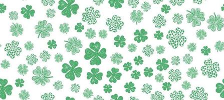 Clover set. Patrick's day. Hand drawn illustration. vector