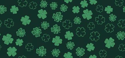 Clover set. Patrick's day. Hand drawn illustration. vector