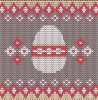 Happy easter background on knitting color background vector