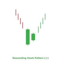 Descending Hawk Pattern - Green and Red - Square vector