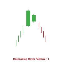 Descending Hawk Pattern - Green and Red - Square vector