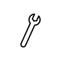 Wrench line icon illustration. icon illustration related repair, maintenance. Simple vector design editable