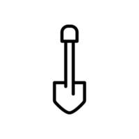 Shovel line icon illustration. icon illustration related to park, fall. Simple vector design editable