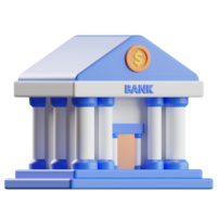 illustrazione 3d della banca png