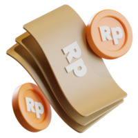 rupiah pengar 3d illustration png