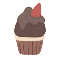 cupcake dessiné à la main pour la décoration png