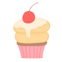 cupcake dessiné à la main pour la décoration png