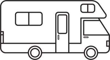 dessin de contour de camping-car png