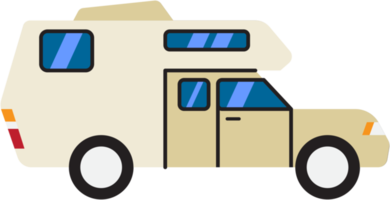 dessin de contour de camping-car png