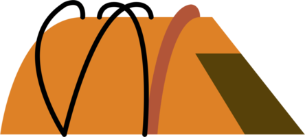 camping tent schets tekening png