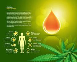 CBD oil uses vector