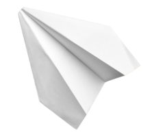 avion en papier blanc png