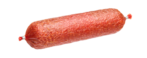 pieza de salchicha ahumada de salami