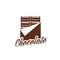 Chcollate bar in wrapper vector dessert icon