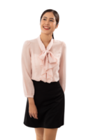 Portrait of a smiling asian woman cutout, Png file