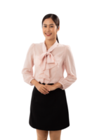 Portrait of a smiling asian woman cutout, Png file