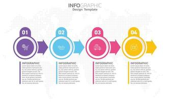 SEO Infographic 4 steps seo for content, diagram, flowchart, steps, parts, timeline, workflow, chart. vector