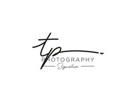 Letter TP Signature Logo Template Vector