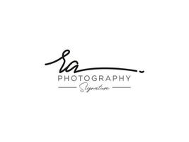 Letter RA Signature Logo Template Vector