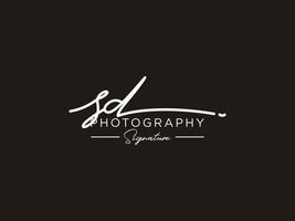 Letter SD Signature Logo Template Vector