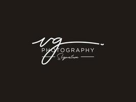 Letter VG Signature Logo Template Vector