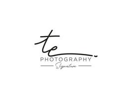 Letter TE Signature Logo Template Vector