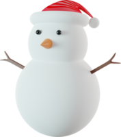 3D cute snowman illustration png