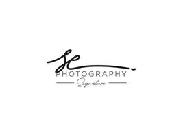 Letter SE Signature Logo Template Vector