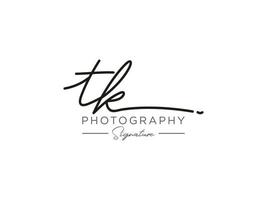 Letter TK Signature Logo Template Vector