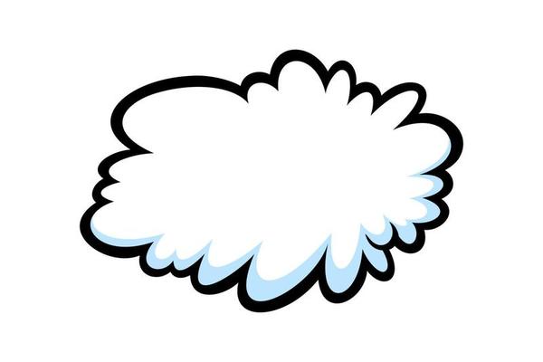 Comic thinking speech bubbles. Think shapes like in comicbooks. Vector illustration