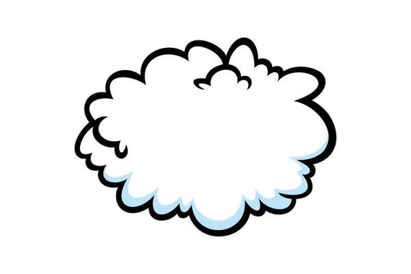 Comic thinking speech bubbles. Think shapes like in comicbooks. Vector illustration
