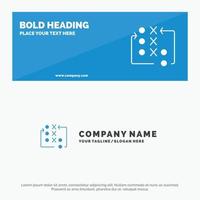 Game Move Strategy Tactic Tactical SOlid Icon Website Banner and Business Logo Template vector