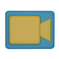 3D Video Icon, perfect to use as an additional element in your design png