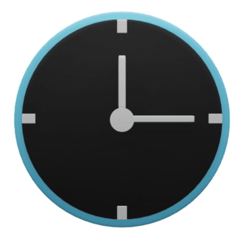 3d clock icon Black color, suitable to be used as an additional element in your design png