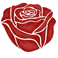 ilustración de dibujo de flor rosa roja png