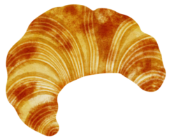 illustration aquarelle de pain croissant png