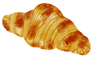 illustration aquarelle de pain croissant png