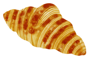 croissant bröd vattenfärg illustration png