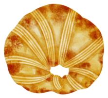 croissant bröd vattenfärg illustration png