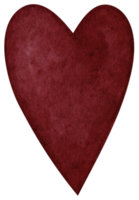 rosso cuore acquerello illustrazione disegno png