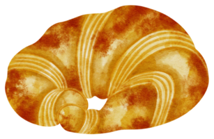 croissant bröd vattenfärg illustration png