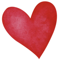 rosso cuore acquerello illustrazione disegno png