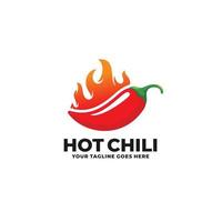 Hot chili logo vector. Red chili logo vector