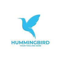 Hummingbird logo design vector. Bird logo vector