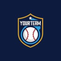 Baseball team emblem logo design vector illustration