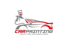 Car painting logo design vector illustration