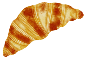 croissant bröd vattenfärg illustration png