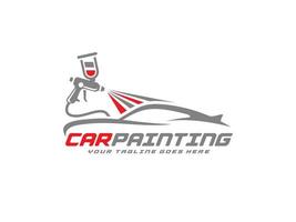 Car painting logo design vector illustration